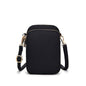 Women Mini Crossbody Phone Bag With Headphone Hole - Black
