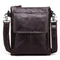 Retro Leather Crossbody Backpack For Men - Dark Brown