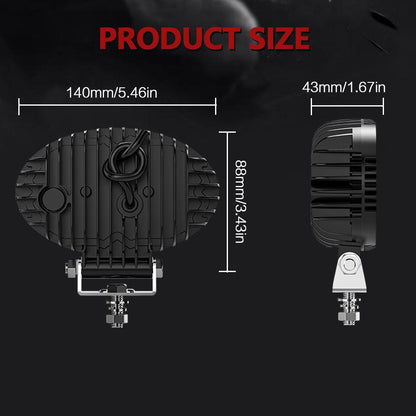 5.5 Inch Elliptical Hybrid Light Car Work Light