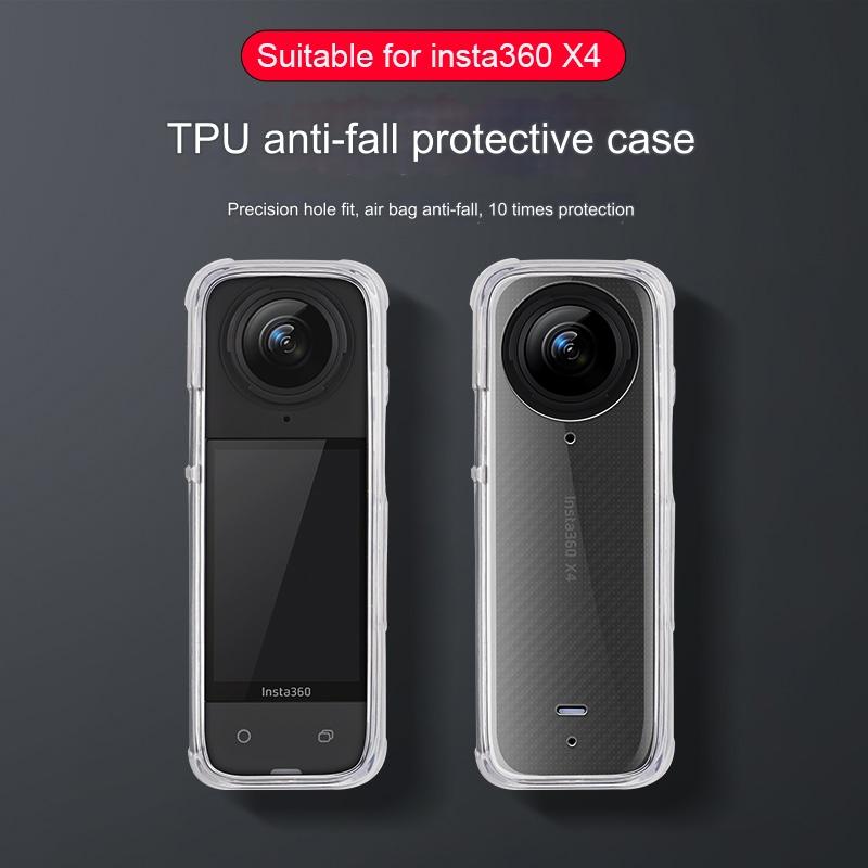 Clear Soft Tpu Protective Case for Insta360 X4 - 1.5mm Thickness - Transperant - Single Cover