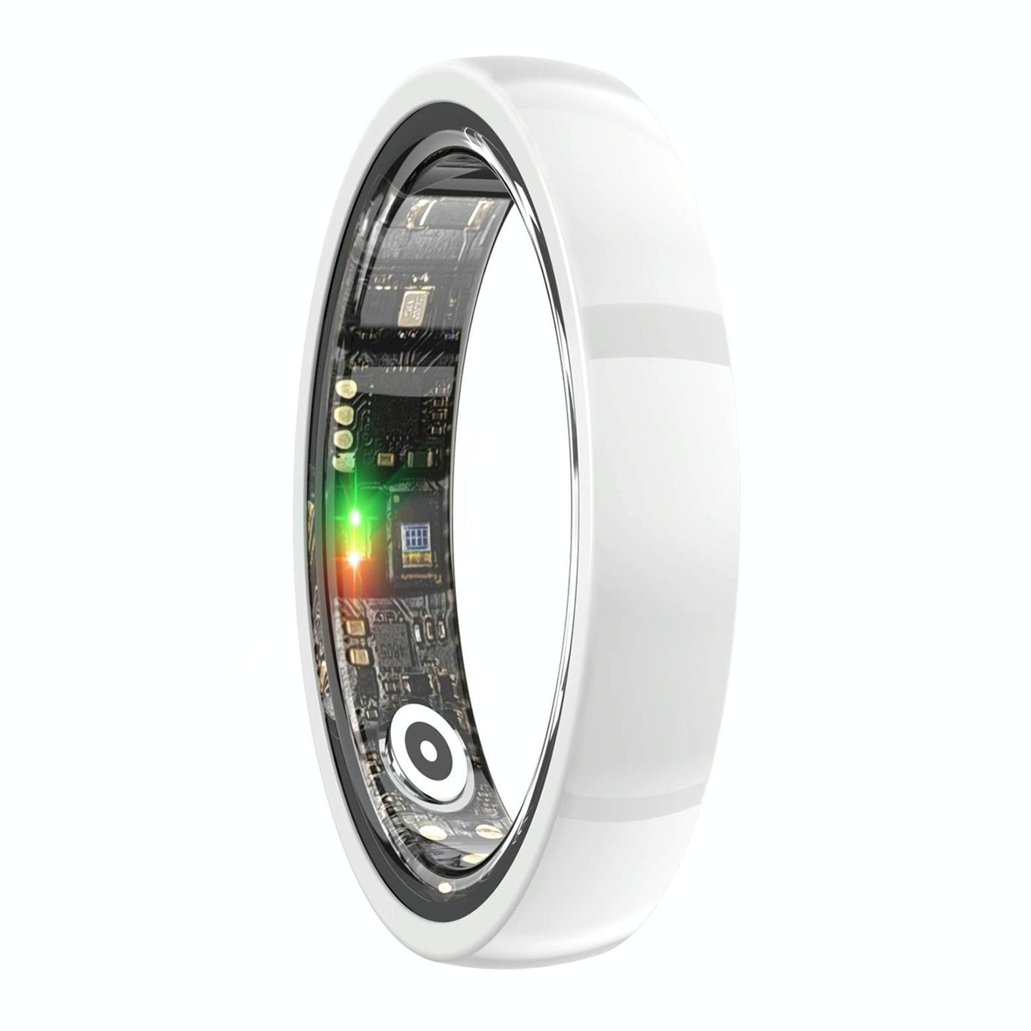 Smart Ring With Heart Rate Blood Oxygen Sleep & Sports Modes - Size 7 - Black