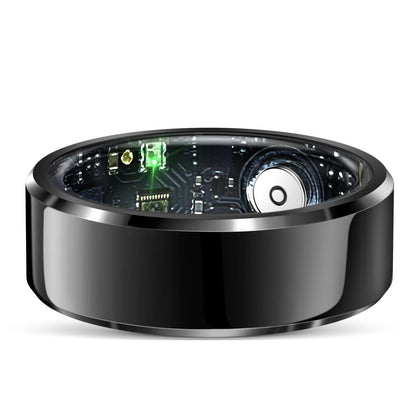 Smart Ring With Heart Rate Blood Oxygen And Sleep Monitoring - Size 9 - Black