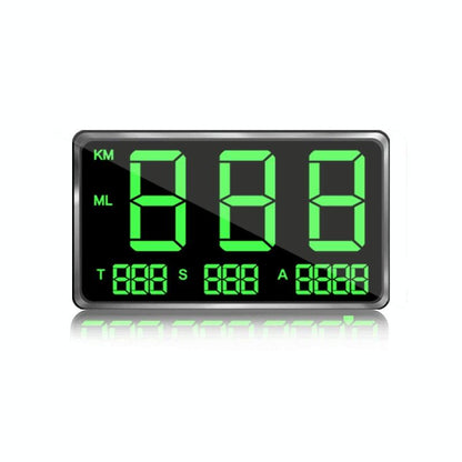 4.5 Inch Hud Car Gps Speed Meter With Overspeed Alarm Mileage Altitude Clock Black