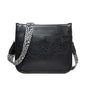 Leopard Print Waterproof Crossbody Tote Bag - Black