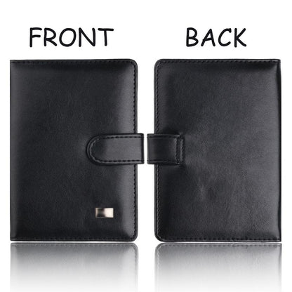 Passport & Card Holder With Buckle Clip Pu Protection - Red