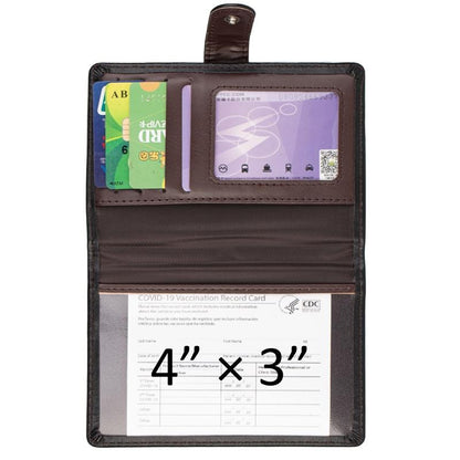 Passport & Card Holder With Buckle Clip Pu Protection - Red