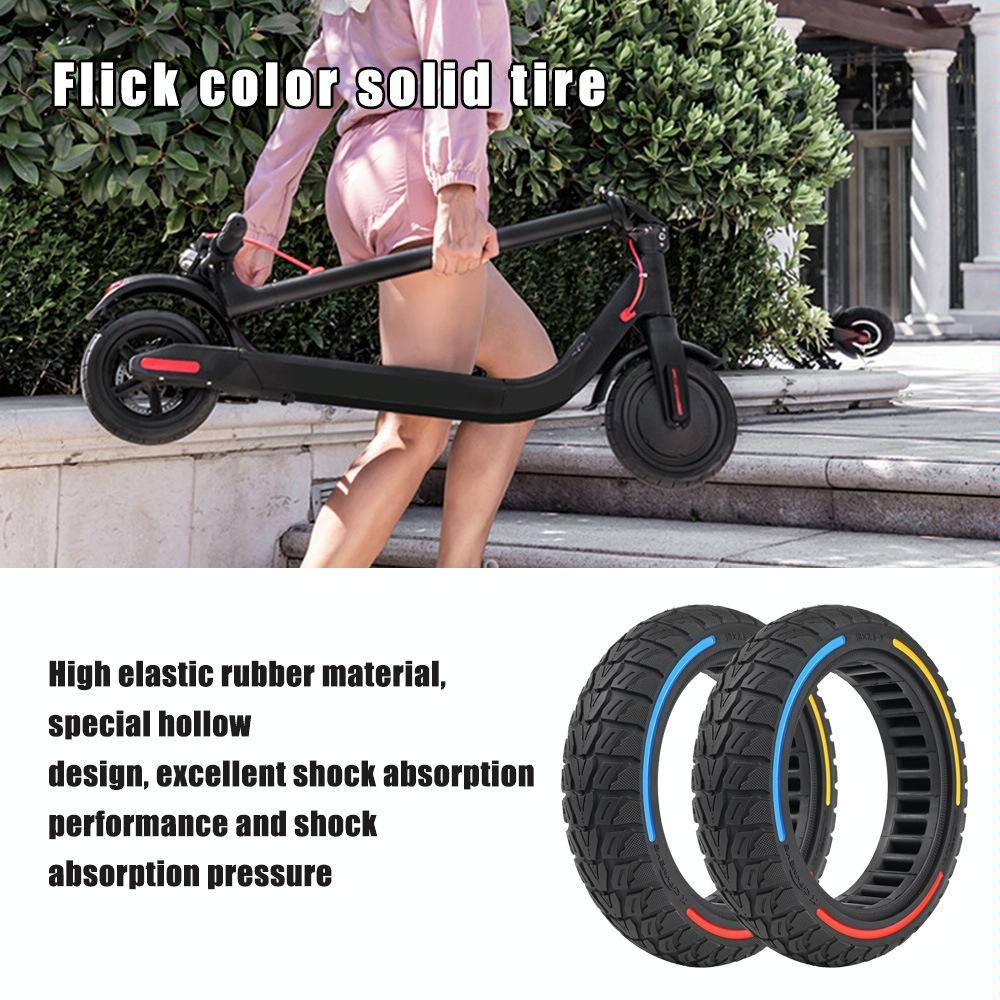 Colourful 2.5-7 Inch Honeycomb Tires for Xiaomi Scooter 4 / 4 Pro - Off-road Flick Design - Tricolor