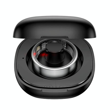 Smart Health Ring Temp Heart Rate Bp Reminder Black - 57Mm