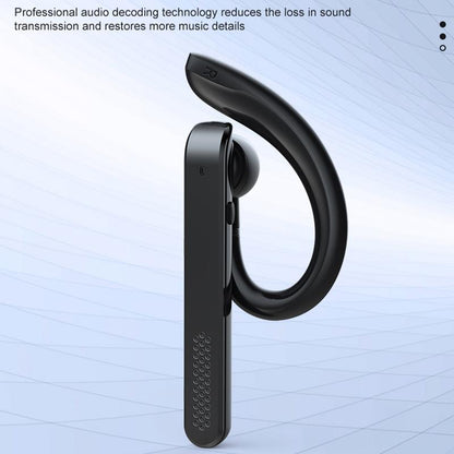Wireless Bluetooth Earphone with Noise Reduction - Ear-mounted - Black