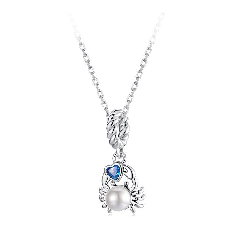 925 Sterling Silver Adorable Crab Pendant