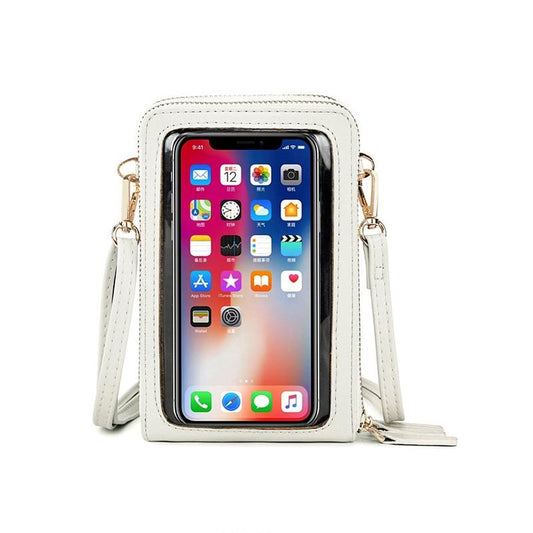 Multifunctional Touch Screen Phone Bag - White