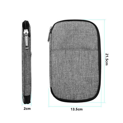 Multi Function Travel Storage Bag For Passports - Black