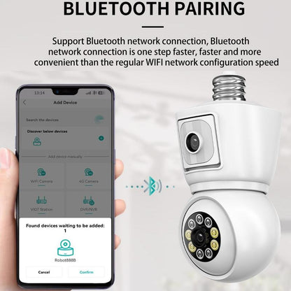 Smart Night Vision Camera With Motion Tracking And Voice Intercom - White