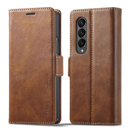 Rfid Leather Phone Case for Samsung Galaxy z Fold 4 / 5g - Secure & Stylish - Brown