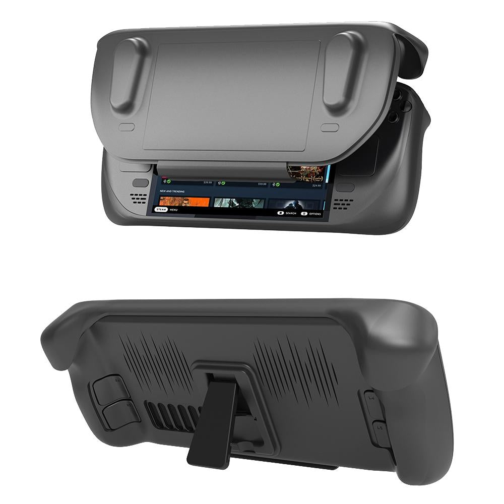 Steam Deck Protective Case & Cover Set with Bracket - Black