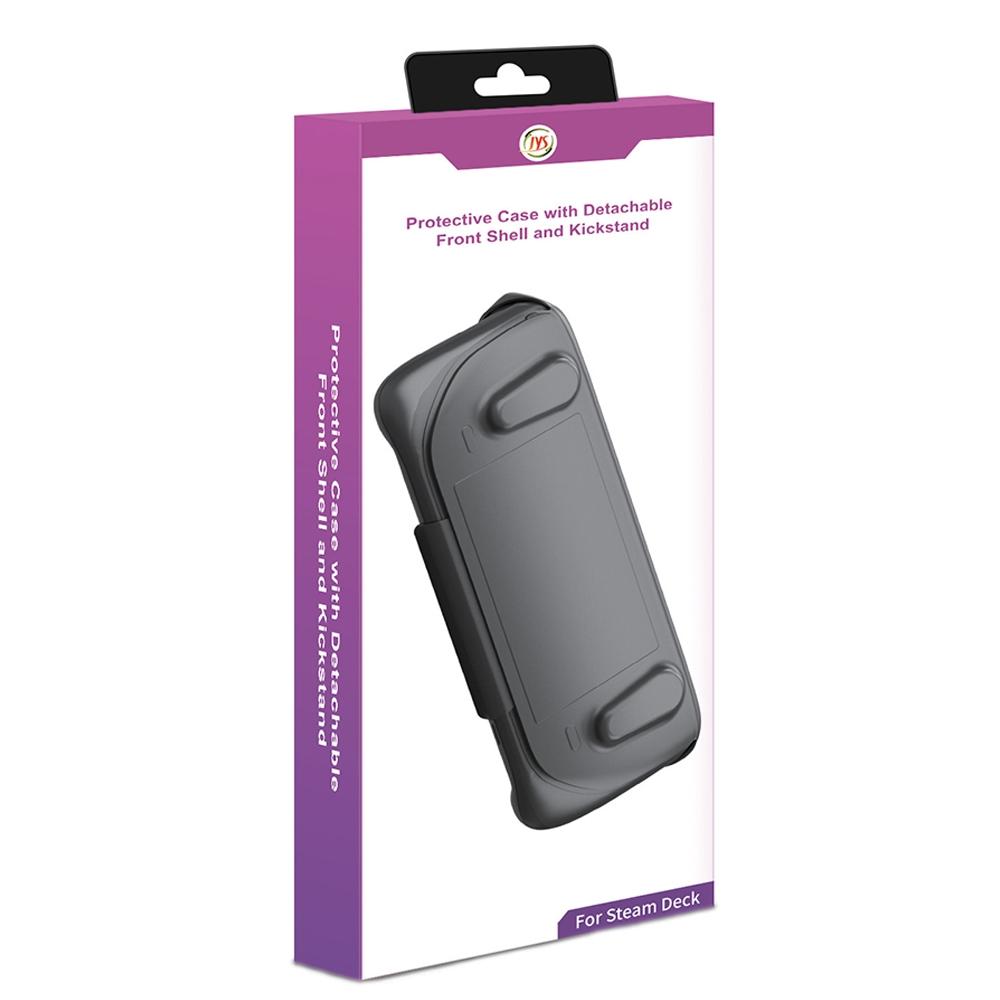 Steam Deck Protective Case & Cover Set with Bracket - Black