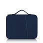 Leather Portable Bag with Cloth Texture - Blue