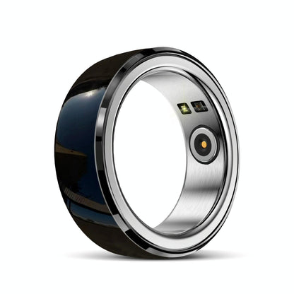 Smart Ring With Heart Rate Blood Oxygen Sleep & Sports Modes - R8 Size 20 - Black