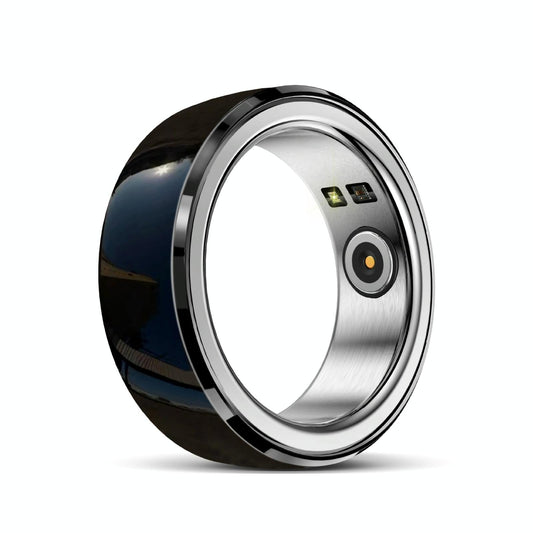 Smart Ring With Heart Rate Blood Oxygen Sleep & Sports Modes - R8 Size 20 - Black