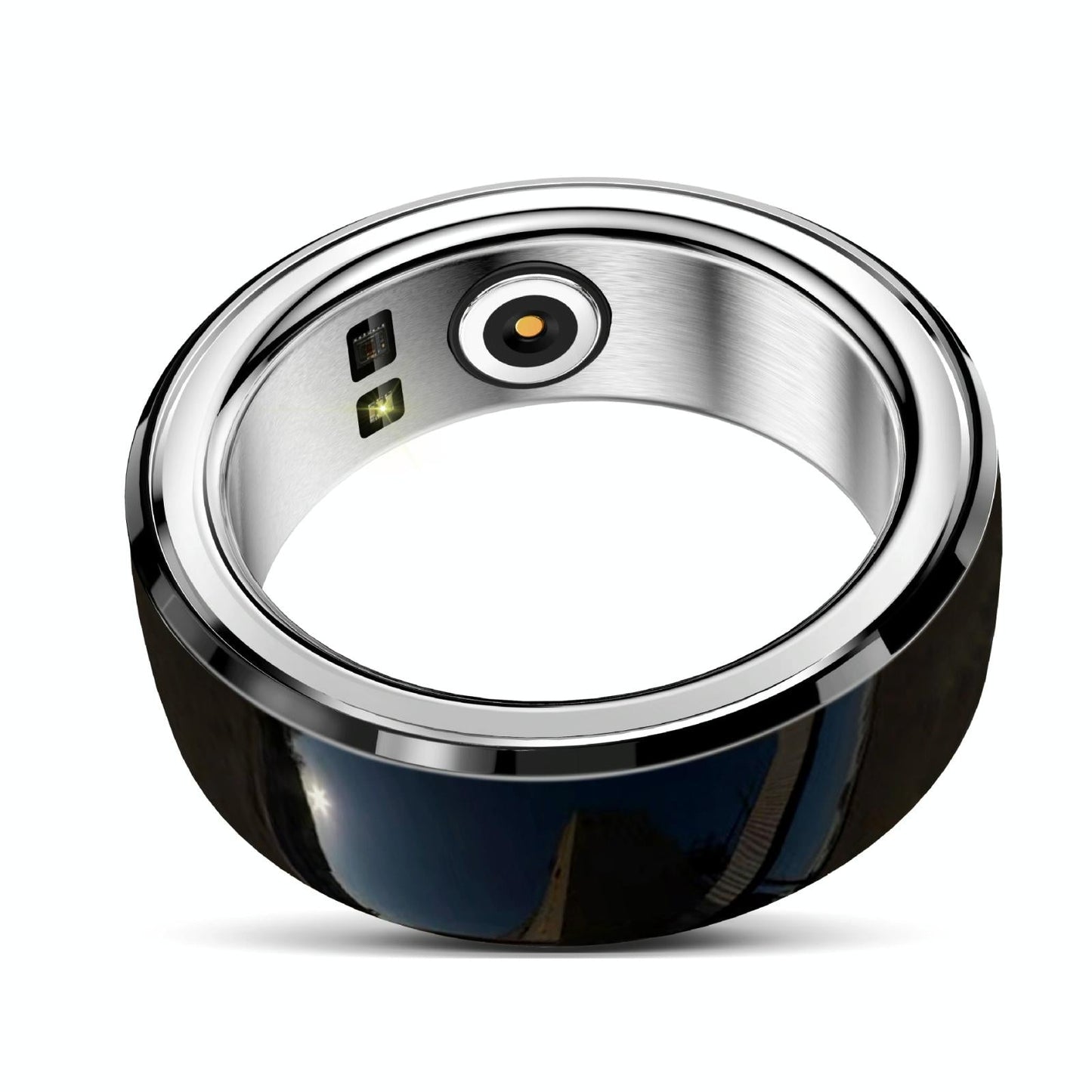 Smart Ring With Heart Rate Blood Oxygen Sleep & Sports Modes - R8 Size 20 - Black