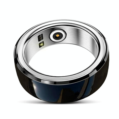 Smart Ring With Heart Rate Blood Oxygen Sleep & Sports Modes - R8 Size 20 - Black