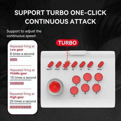 Wireless Bluetooth Gamepad For 2.4G Joystick Gaming - White Red
