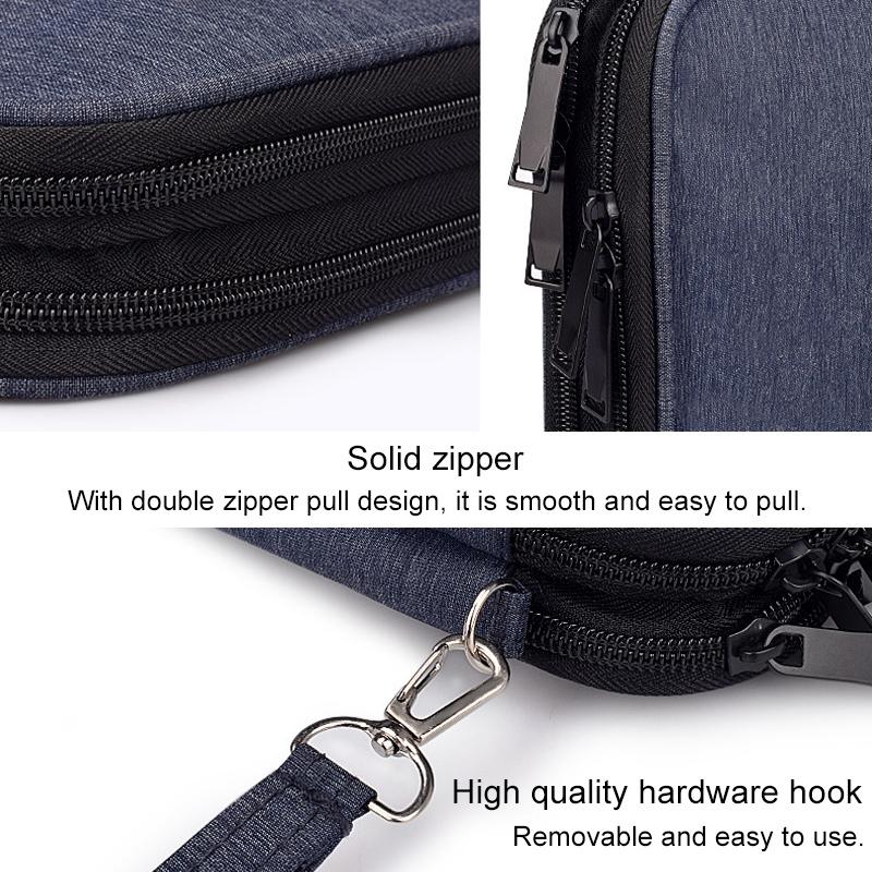 Waterproof Multi-function Storage Bag for Digital Accessories Earphones and Data Cables - Black