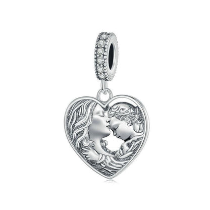 925 Sterling Silver Love Heart Diy Beads