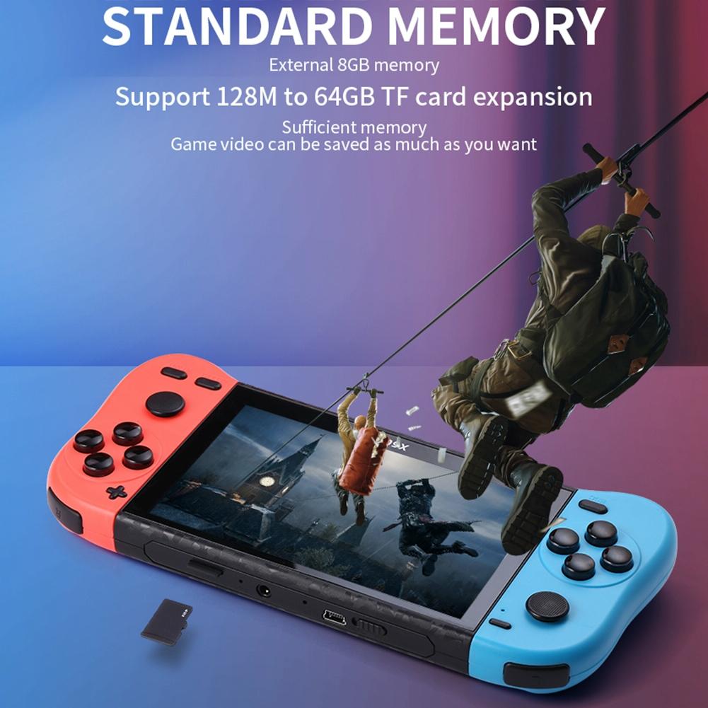 Retro Handheld Game Console With 5.1 Screen 8G Memory 6000+ Games - Black