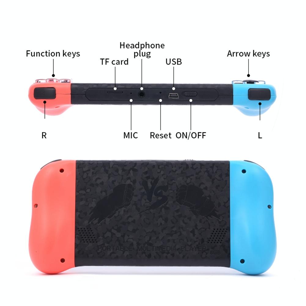 Retro Handheld Game Console With 5.1 Screen 8G Memory 6000+ Games - Black