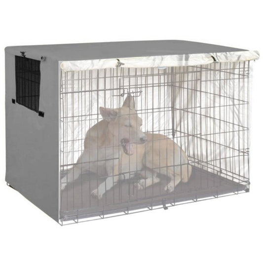 Outdoor Pet Cage Cover - Oxford Cloth Dustproof Rainproof Sunscreen - 63.5X48X50Cm - Grey