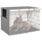 Outdoor Pet Cage Cover - Oxford Cloth Dustproof Rainproof Sunscreen - 63.5X48X50Cm - Grey