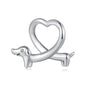 925 Sterling Silver Dachshund Bead Animal Accessory