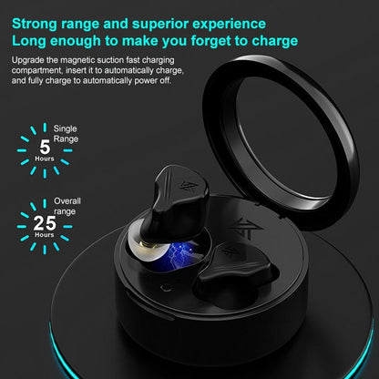 Obsidian Black Kz-vxs Ten-unit Coil Iron Bluetooth Earphones for Sports