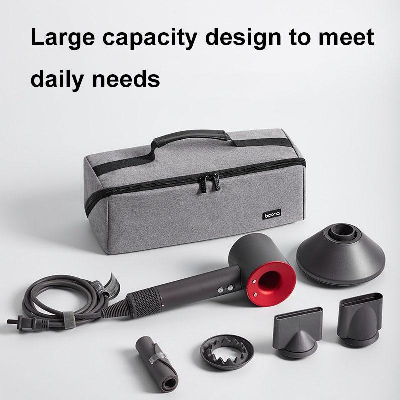 Waterproof Hair Dryer Storage Bag Large Capacity - Gray