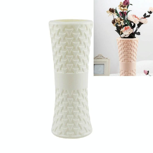 Hydroponic Drop-Resistant Flower Vase For Dry And Wet Arrangements - Milk White