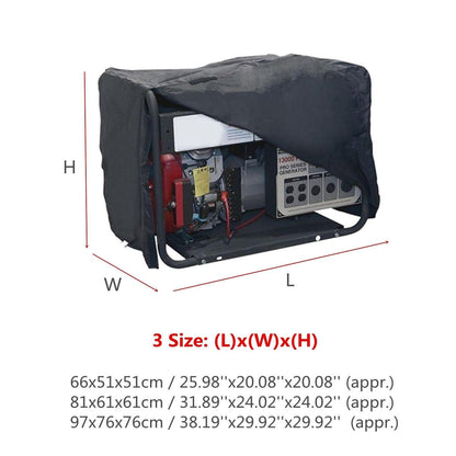 Waterproof Generator Cover - 66X51X51Cm - Black Oxford Cloth