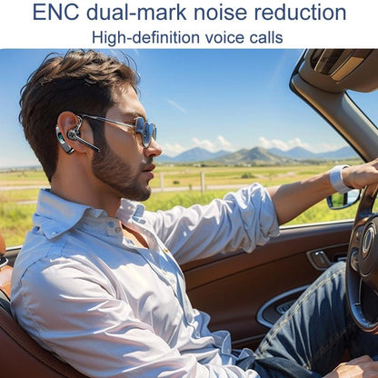 Bone Conduction Gaming Bluetooth Earphones with Noise Reduction - Black