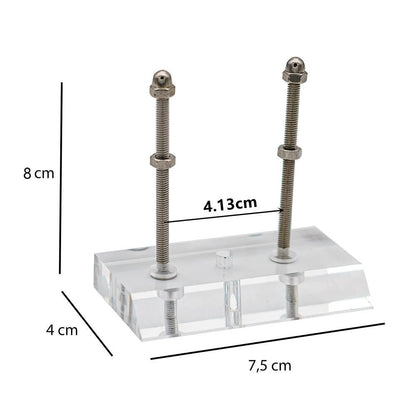 Black Wall Mount for Four-wheel Skateboard - Transparent