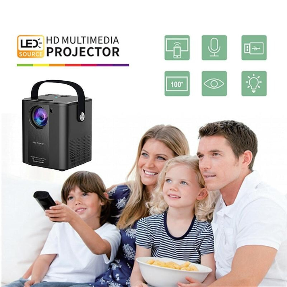 C500 Portable Mini Led Home Hd Projector - White Same Screen Version