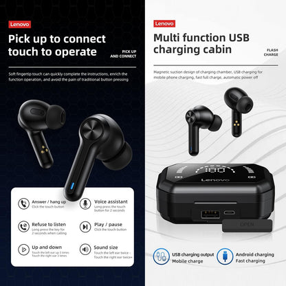 Pro Tws Wireless Bluetooth Earphones with Led Display - Black