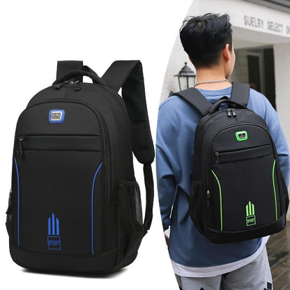 Large Capacity Nylon Backpack For Students - Green