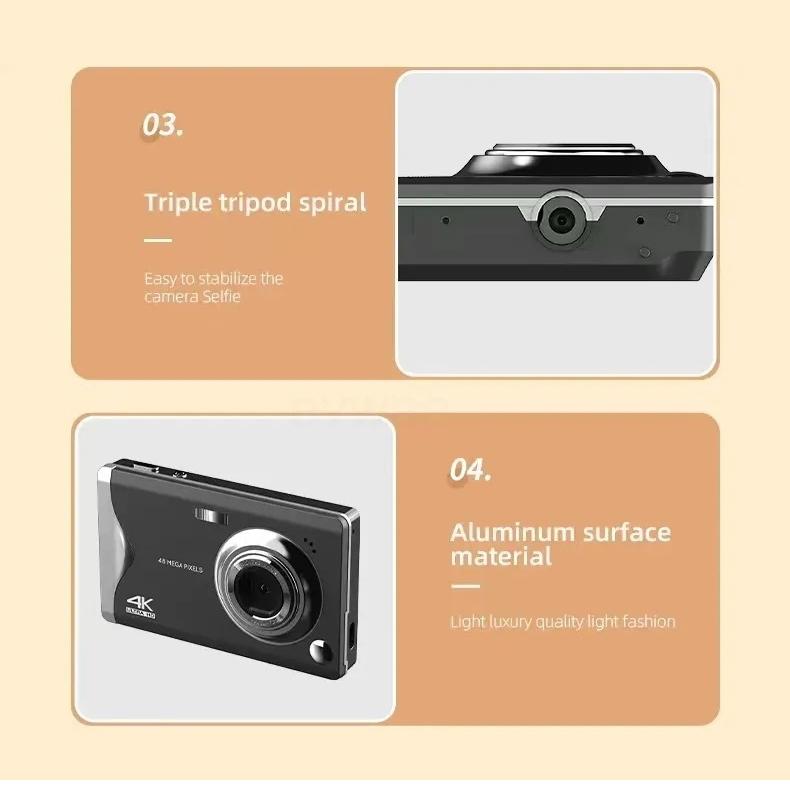 3.0-Inch Autofocus 4K Hd Digital Camera With Hd Screen - Black