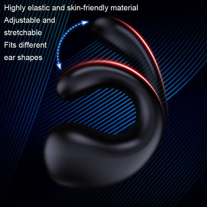Wireless Bluetooth Earphone with Charging Case - Clip-on - Black
