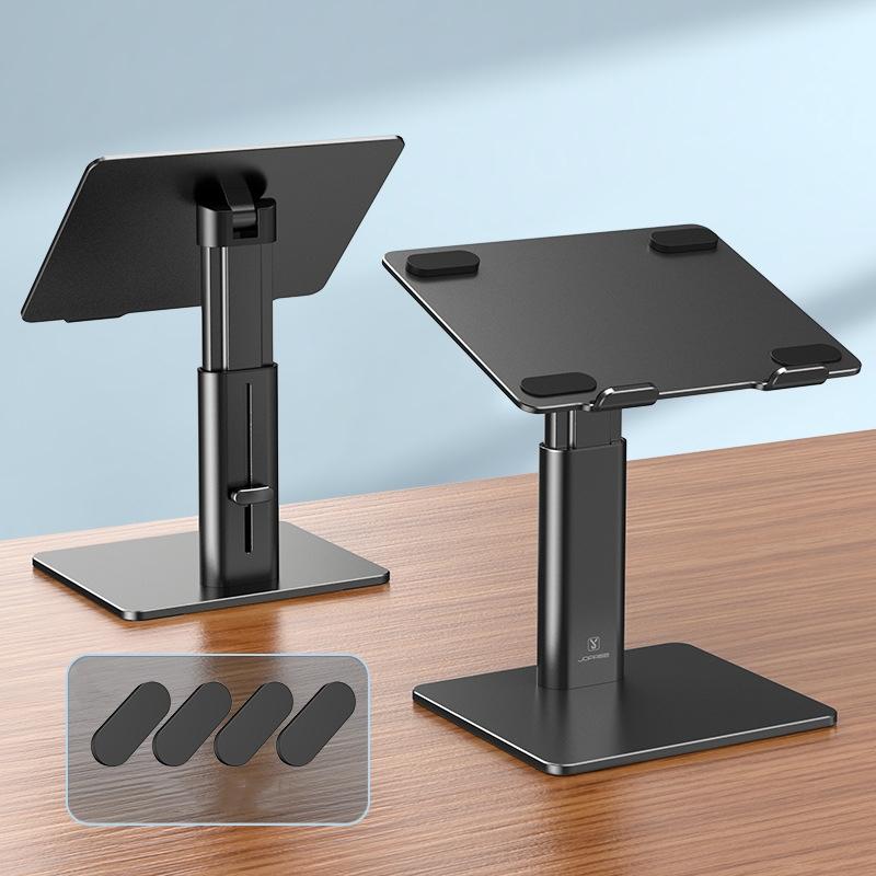 Black Portable Aluminum Laptop Support - Lifting and Raising
