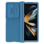 For Samsung Galaxy Z Fold4 5G Mirror Pro Camshield Case Set - Blue