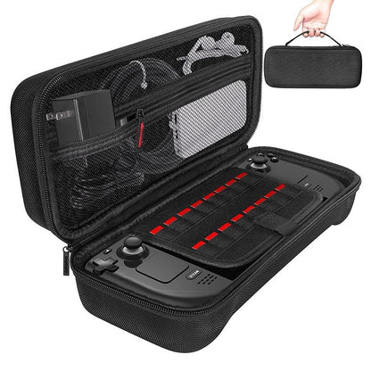 Steam Deck Handheld Console Storage Bag - Hard Eva Oxford Cloth - Black