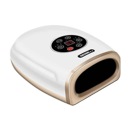 Hand Finger Joint Massager Wrist Palm Physiotherapy Mouse Meridian Acupoint Plug Amber Gold - Pearl White