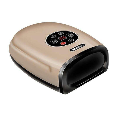 Hand Finger Joint Massager Wrist Palm Physiotherapy Mouse Meridian Acupoint Plug Amber Gold - Pearl White