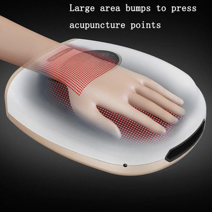 Hand Finger Joint Massager Wrist Palm Physiotherapy Mouse Meridian Acupoint Plug Amber Gold - Pearl White